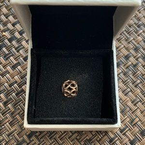 Rose gold pandora charm